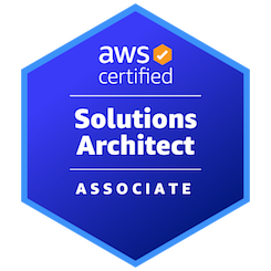 Logo of the AWS Solutions Architect Associate Certification Badge